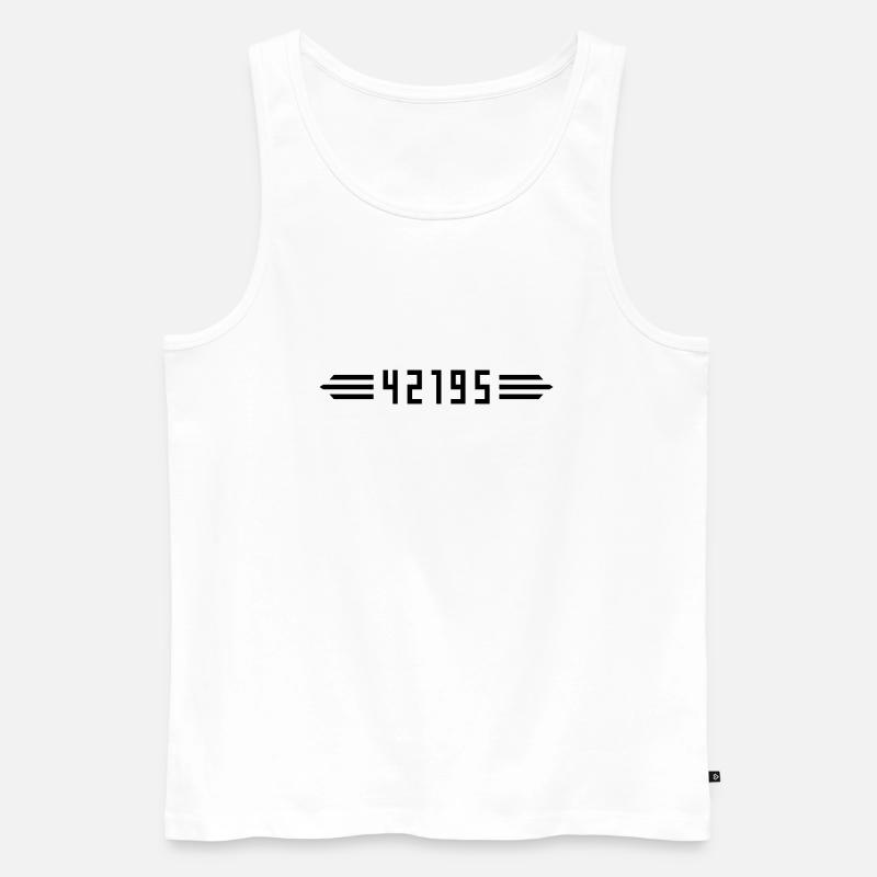 Marathon 42195 Meter - Männer Premium Bio Tank Top - Weiß