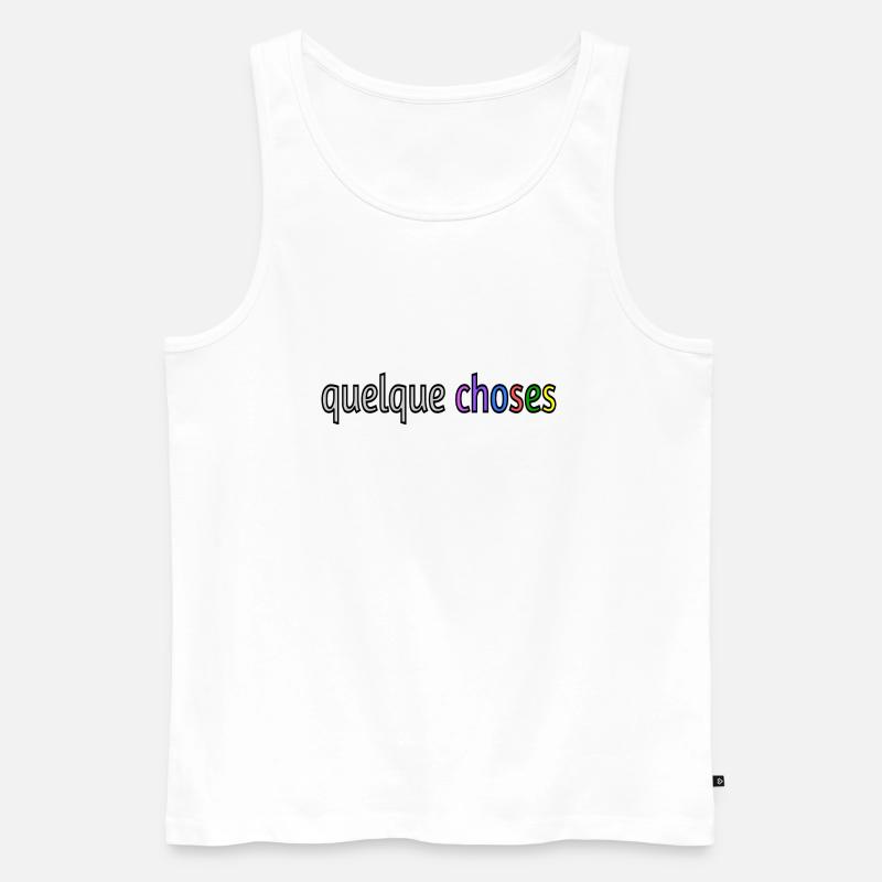 Quelques choses - Männer Premium Bio Tank Top - Weiß