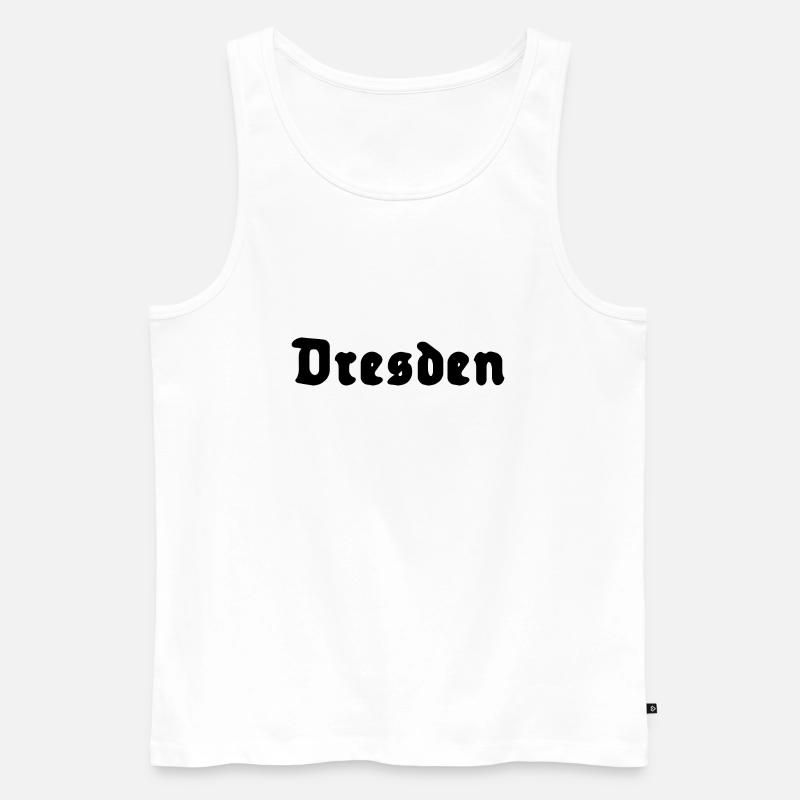 Dresden - Männer Premium Bio Tank Top - Weiß