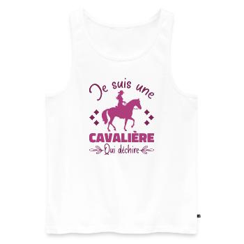 A Rider Riding Horse Tearing Gift - Men's Premium Organic Tank Top - white - Front - Michal (187cm)
