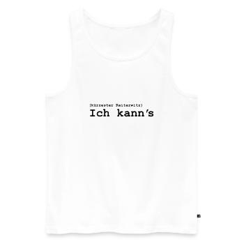 ich_kanns - Débardeur bio Premium Homme - blanc - Devant - Michal (187cm)