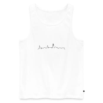 Skyline Bielefeld Linie - Männer Premium Bio Tank Top - Weiß - Vorne - Michal (187cm)