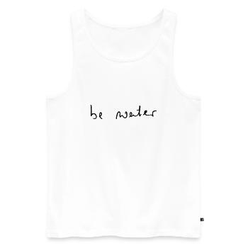 Be Water - Männer Premium Bio Tank Top - Weiß - Vorne - Michal (187cm)