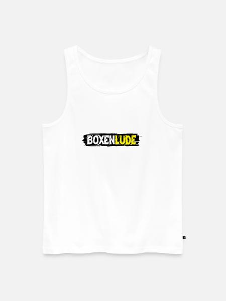BoxenLude - zweifarbig - Männer Premium Bio Tank Top - Weiß