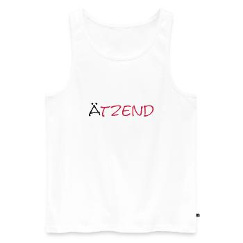 Ätzend - Männer Premium Bio Tank Top - Weiß - Vorne - Michal (187cm)