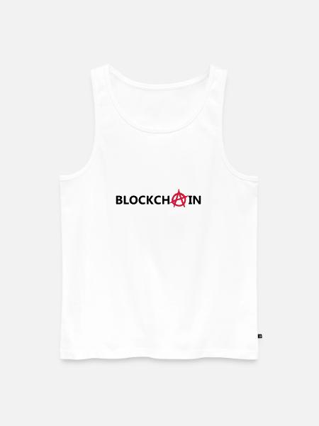 blockchain - Männer Premium Bio Tank Top - Weiß