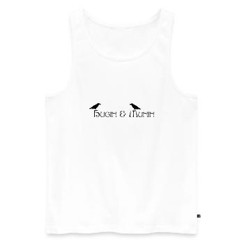 Hugin & Munin (Odins Raben) - Männer Premium Bio Tank Top - Weiß - Vorne - AI Model Male 178 light (178cm)