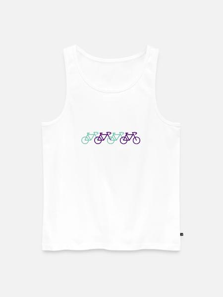 Bicycle Logo - Men's Premium Organic Tank Top - white