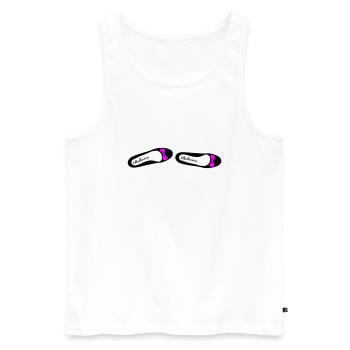 Ballerina 1 - Männer Premium Bio Tank Top - Weiß - Vorne - AI Model Male 178 light (178cm)