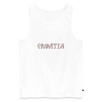 Glagoljica croatia hrvatska croatia hrv voyage - Débardeur bio Premium Homme - blanc - Devant - Michal (187cm)