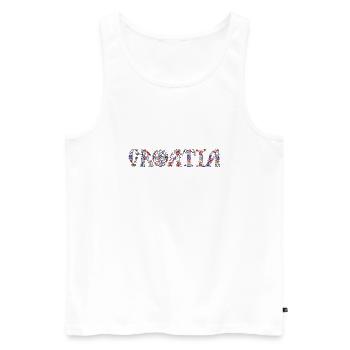 Glagoljica croatia hrvatska croatia hrv voyage - Débardeur bio Premium Homme - blanc - Devant - Michal (187cm)