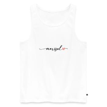 Marisol Name Kalligrafie Schrift - Männer Premium Bio Tank Top - Weiß - Vorne - Michal (187cm)