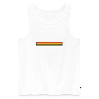 ridm rastaflag - Männer Premium Bio Tank Top - Weiß - Vorne - Michal (187cm)