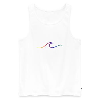 Vague vague Surf Eau Rat Surfer - Débardeur bio Premium Homme - blanc - Devant - AI Model Male 178 light (178cm)