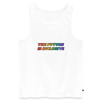 Die Zukunft ist inklusiv - Männer Premium Bio Tank Top - Weiß - Vorne - AI Model Male 178 light (178cm)