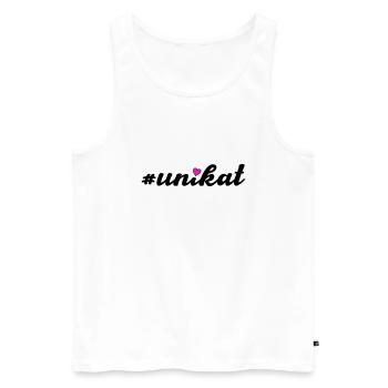 Unique - Men's Premium Organic Tank Top - white - Front - AI Model Male 178 light (178cm)