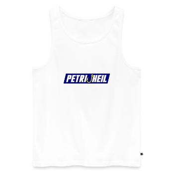 Petri Heil Angelhaken - Männer Premium Bio Tank Top - Weiß - Vorne - AI Model Male 178 light (178cm)