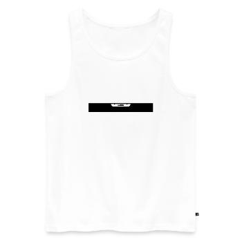 wasserwaage_1 - Débardeur bio Premium Homme - blanc - Devant - Michal (187cm)