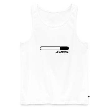 loading_balken_f1_ - Débardeur bio Premium Homme - blanc - Devant - Michal (187cm)