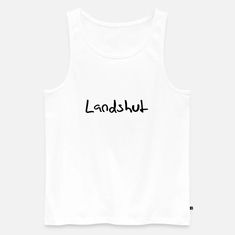 landshut - Männer Premium Bio Tank Top - Weiß