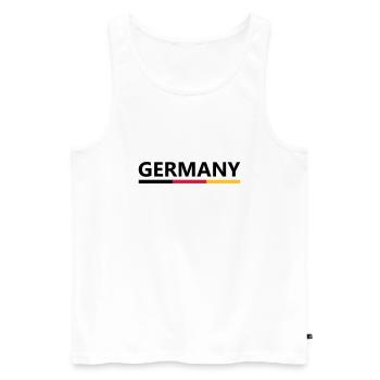 Germany - Männer Premium Bio Tank Top - Weiß - Vorne - Michal (187cm)