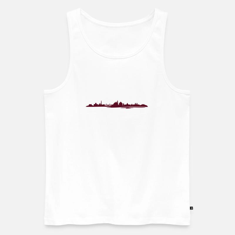 Skyline - Potsdam - Männer Premium Bio Tank Top - Weiß
