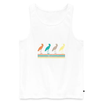 Shoebill Bird Ornithologist Forest I Gift - Men's Premium Organic Tank Top - white - Front - Michal (187cm)