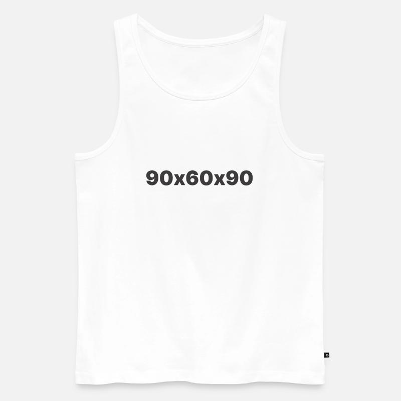 90х60х90 - Männer Premium Bio Tank Top - Weiß