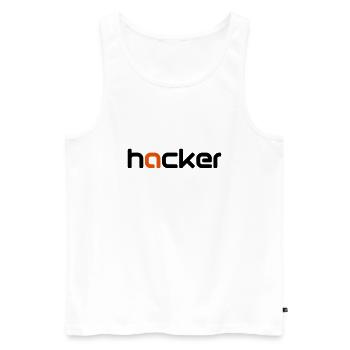 hacker - Männer Premium Bio Tank Top - Weiß - Vorne - AI Model Male 178 light (178cm)