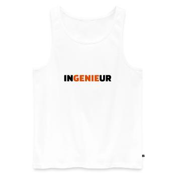 Ingenieur - Männer Premium Bio Tank Top - Weiß - Vorne - Michal (187cm)