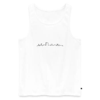 Skyline - Oberhausen - Männer Premium Bio Tank Top - Weiß - Vorne - Michal (187cm)