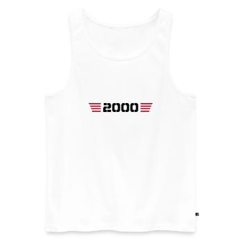 Year of birth Birthday Born In - Made in 2000 - Men's Premium Organic Tank Top - white - Front - Michal (187cm)