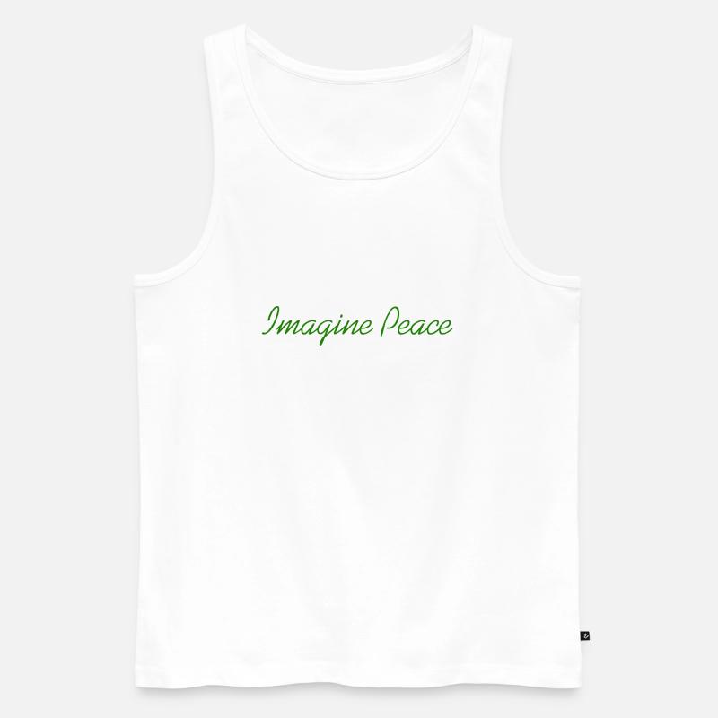Stell dir Frieden vor - Männer Premium Bio Tank Top - Weiß