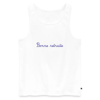 RUHESTAND. ALLES GUTE FÜR DEN RUHESTAND. ALLES GUTE FÜR DEN RUHESTAND. HERZ - Männer Premium Bio Tank Top - Weiß - Vorne - Michal (187cm)