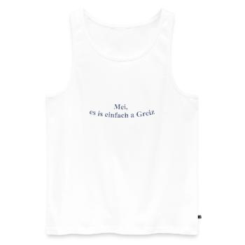 Einfach a Greiz - Männer Premium Bio Tank Top - Weiß - Vorne - Michal (187cm)