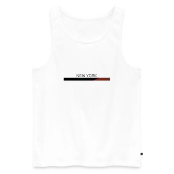 New York - Débardeur bio Premium Homme - blanc - Devant - Michal (187cm)