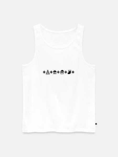 Christmas Symbols Line - Men's Premium Organic Tank Top - white