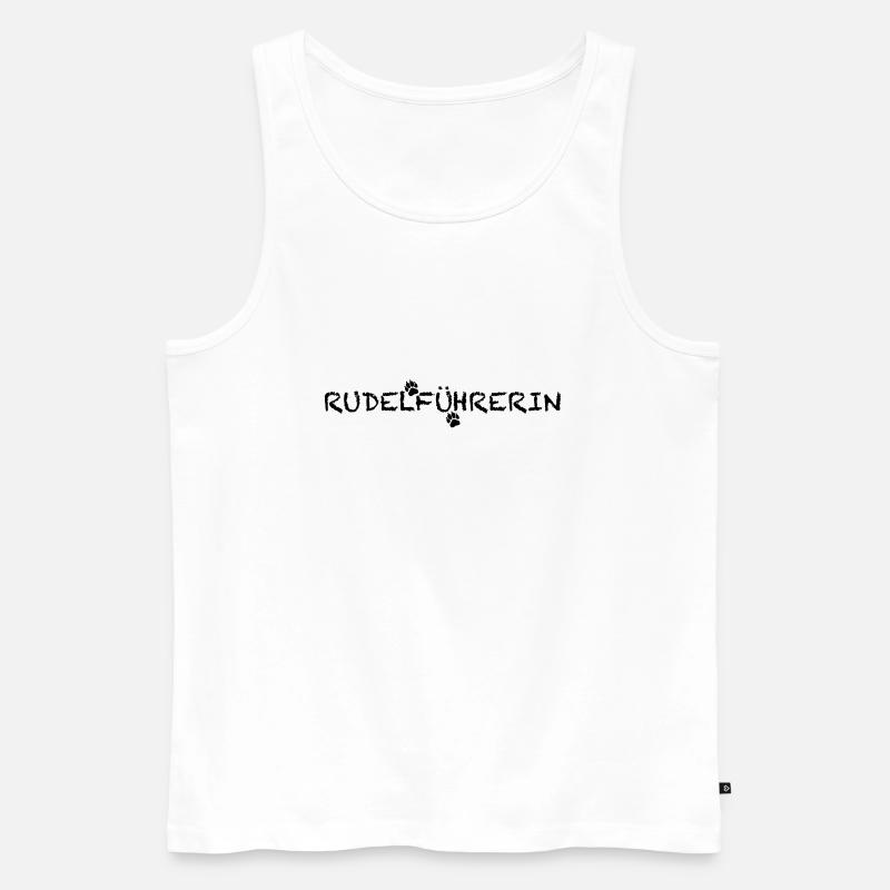 Rudelführerin - Männer Premium Bio Tank Top - Weiß