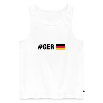 #GER (3c) - Männer Premium Bio Tank Top - Weiß - Vorne - AI Model Male 178 light (178cm)