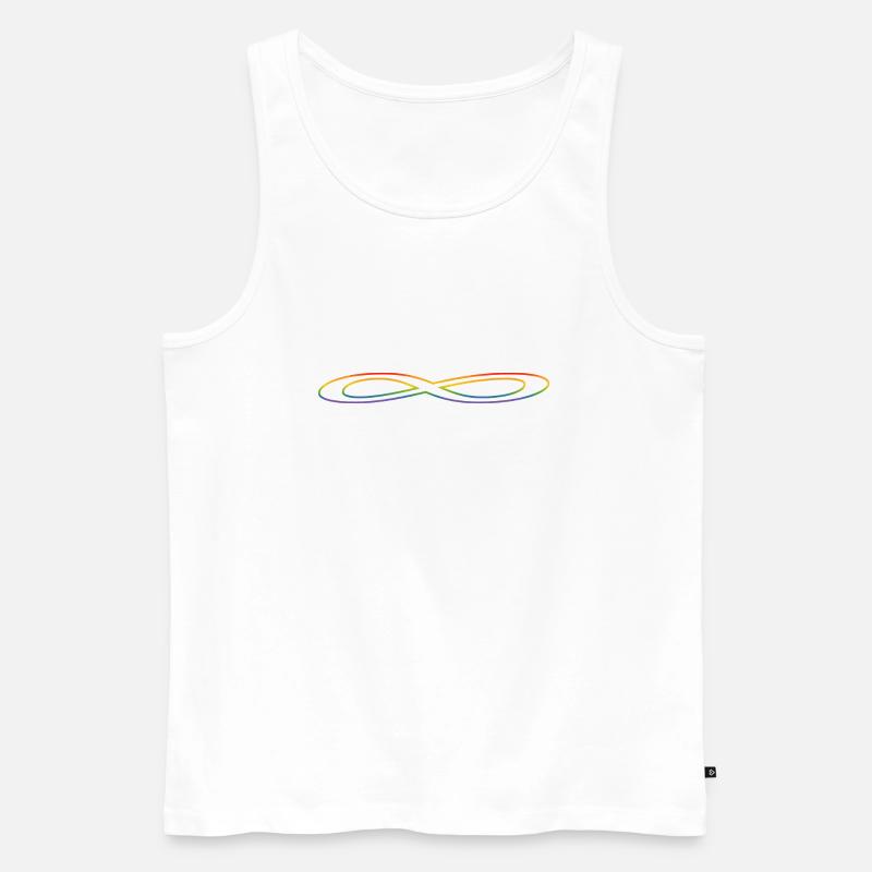 Rainbow Infinity - Men's Premium Organic Tank Top - white