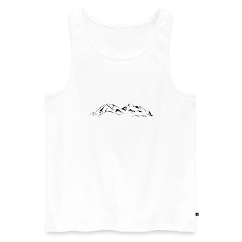 Montagne - (13) - Débardeur bio Premium Homme - blanc - Devant - Michal (187cm)