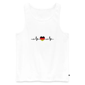 German flag German flag - Men's Premium Organic Tank Top - white - Front - AI Model Male 178 light (178cm)