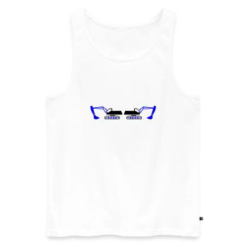 bagger 2 - Männer Premium Bio Tank Top - Weiß - Vorne - AI Model Male 178 light (178cm)
