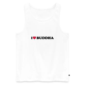 i love Buddha - Débardeur bio Premium Homme - blanc - Devant - Michal (187cm)