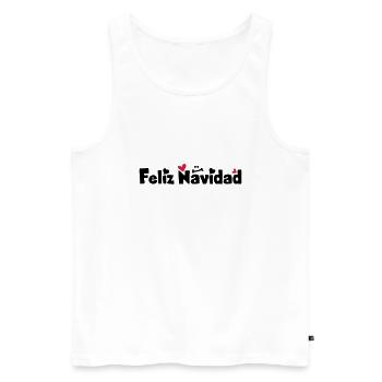 Feliz Navidad Frohe Weihnachten - Männer Premium Bio Tank Top - Weiß - Vorne - AI Model Male 178 light (178cm)