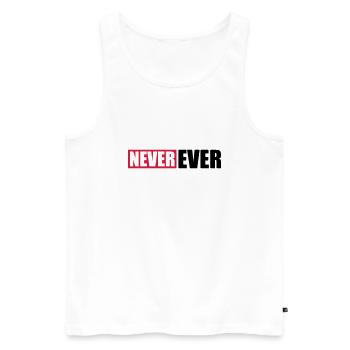 Bar Never Ever - Men's Premium Organic Tank Top - white - Front - AI Model Male 178 light (178cm)