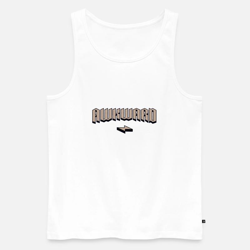 Unbeholfen - Unbeholfen - Männer Premium Bio Tank Top - Weiß