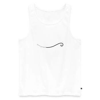Ligne de gribouillis - Débardeur bio Premium Homme - blanc - Devant - AI Model Male 178 light (178cm)
