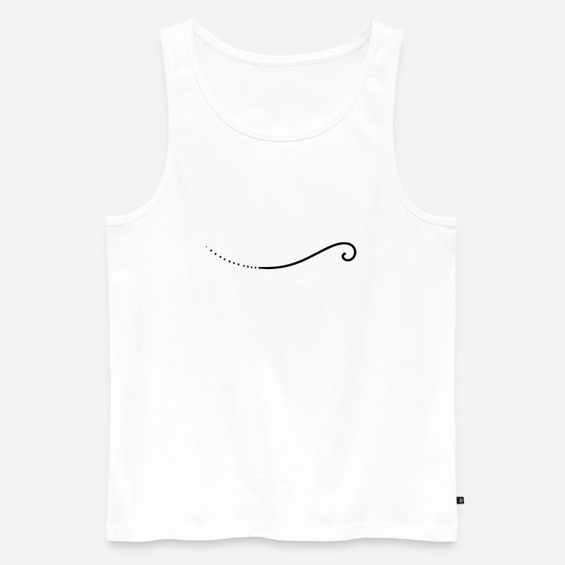 Schnörkel Linie - Männer Premium Bio Tank Top - Weiß