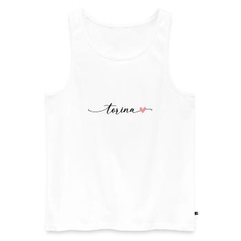 Torina Name Kalligrafie Schrift - Männer Premium Bio Tank Top - Weiß - Vorne - Michal (187cm)